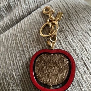 Coach Red and Gold Key Holder/bag charm
